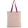 Bolsa shopper tejido canvas plana con asas contrastadas