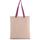 Bolsa shopper tejido canvas plana con asas contrastadas