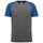 Camiseta bicolor triblend de deporte manga corta adulto