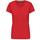 Camiseta de manga cota y cuello de pico mujer
