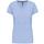 Camiseta de manga cota y cuello de pico mujer