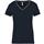 Camiseta de punto piqué con cuello de pico mujer