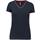 Camiseta de punto piqué con cuello de pico mujer