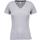 Camiseta de punto piqué con cuello de pico mujer