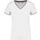 Camiseta de punto piqué con cuello de pico mujer
