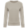 Sudadera algodón orgánico con cuello redondo y mangas raglan de mujer