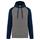 Sudadera bicolor con capucha adulto