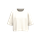 Sudadera crop cuello redondo y manga corta mujer