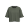 Sudadera crop cuello redondo y manga corta mujer