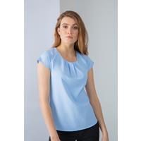 Top cuello plisado mujer