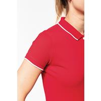 Polo piqué maga corta mujer