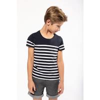 Camiseta tipo marinero cuello redondo algodón orgánico niños