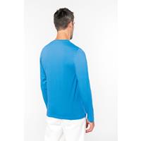 Camiseta manga larga y cuello de pico hombre