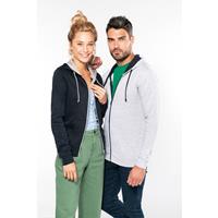 Sudadera capucha y cremallera contrastada