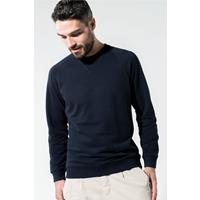 Sudadera algodón orgánico con cuello redondo y mangas raglán de hombre