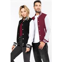 Cazadora de felpa tipo béisbolera unisex