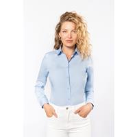 Camisa popelina manga larga mujer