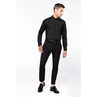 Camisa cuello mao  manga larga hombre