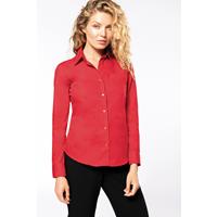 Camisa popelina manga larga mujer
