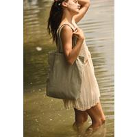 Bolsa shopper de algodón efecto lavado