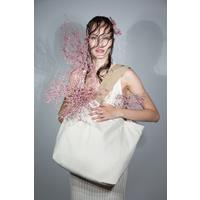 Bolsa shopper reciclada grande con fuelle en el fondo