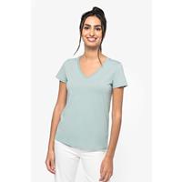 Camiseta ecorresponsable cuello de pico mujer