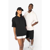Sudadera ecorresponsable con capucha y hombros caídos de manga corta french terry unisex