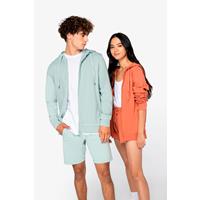 Sudadera ecorresponsable con cremallera y capucha french terry unisex