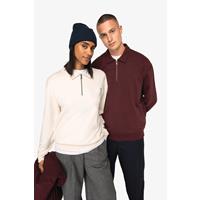 Sudadera ecorresponsable 1/4 cremallera cuello tipo polo y hombros caídos unisex