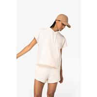 Sudadera ecorresponsable con capucha oversize sin mangas french terry mujer
