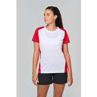 Camiseta de deporte ecorresponsable bicolor mujer