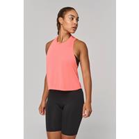 Camiseta de tirantes crop triblend mujer