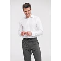 Camisa moderna sin plancha manga larga hombre