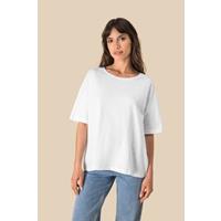 Camiseta ecorresponsable slub oversize mujer