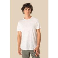 Camiseta lino cuello redondo hombre