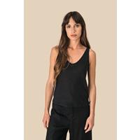 Camiseta de tirantes de lino mujer