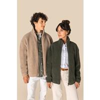Sudadera de sherpa con cremallera y hombros caídos unisex