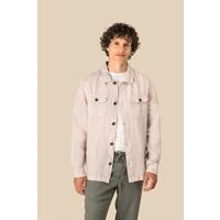 Sobrecamisa efecto lavado de lino hombre