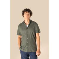 Camisa manga corta de lino hombre