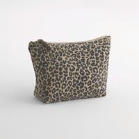 Estuche de lona con estampado de leopardo
