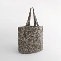 Bolsa de lona con estampado de leopardo