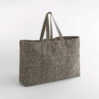 Bolsa de lona oversize con estampado de leopardo