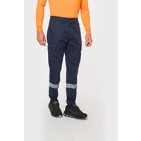 Pantalón cargo unisex con bajo elástico y tira reflectante