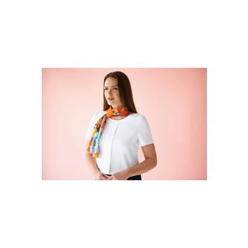 Blusa felina de crêpe de china