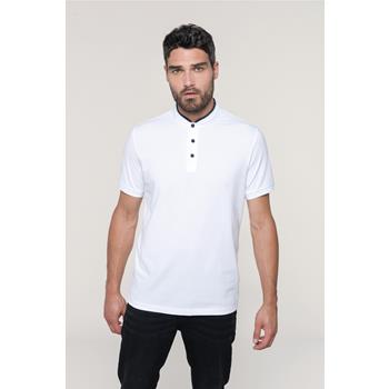 Polo con cuello mao manga corta hombre