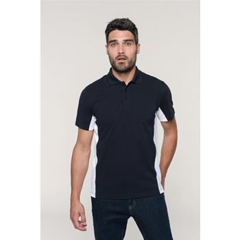 Polo de punto piqué manga corta bicolor hombre
