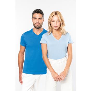 Camiseta manga corta y cuello de pico