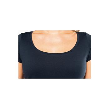 Camiseta manga corta cuello barco mujer
