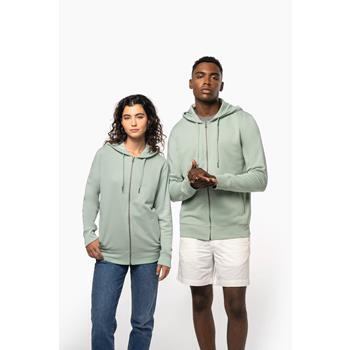 Sudadera ecorresponsable french terry con capucha y cremallera - unisex