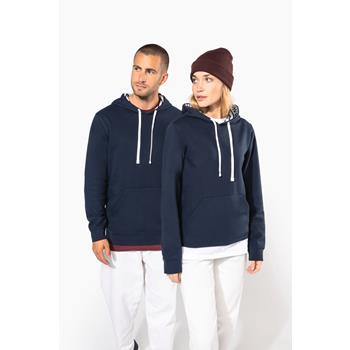 Sudadera con capucha de forro contrastado  - unisex